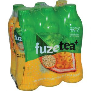 Trà Fuzetea+ chanh sả/ chanh dây hạt chia/ đào hạt chia 350~450ml /lốc 6chai