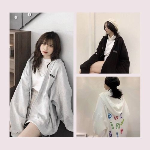 Áo Khoác Hoodie Zip Khoá Kéo Sentinials Ulzang Form Rộng Unisex 2 Lớp Trẻ Trung Năng Động