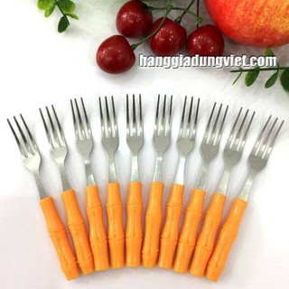 Vỉ 10 rĩa cán nhựa giả trúc