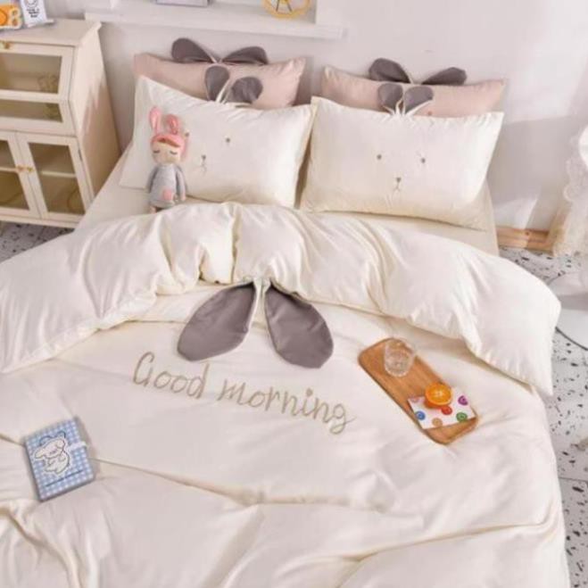 ♛công chúa hàn quốc gió băng lụa ga trải giường bốn mảnh mùa hè gió sang trọng mềm mại khỏa thân ngủ Ga trải giường ba m