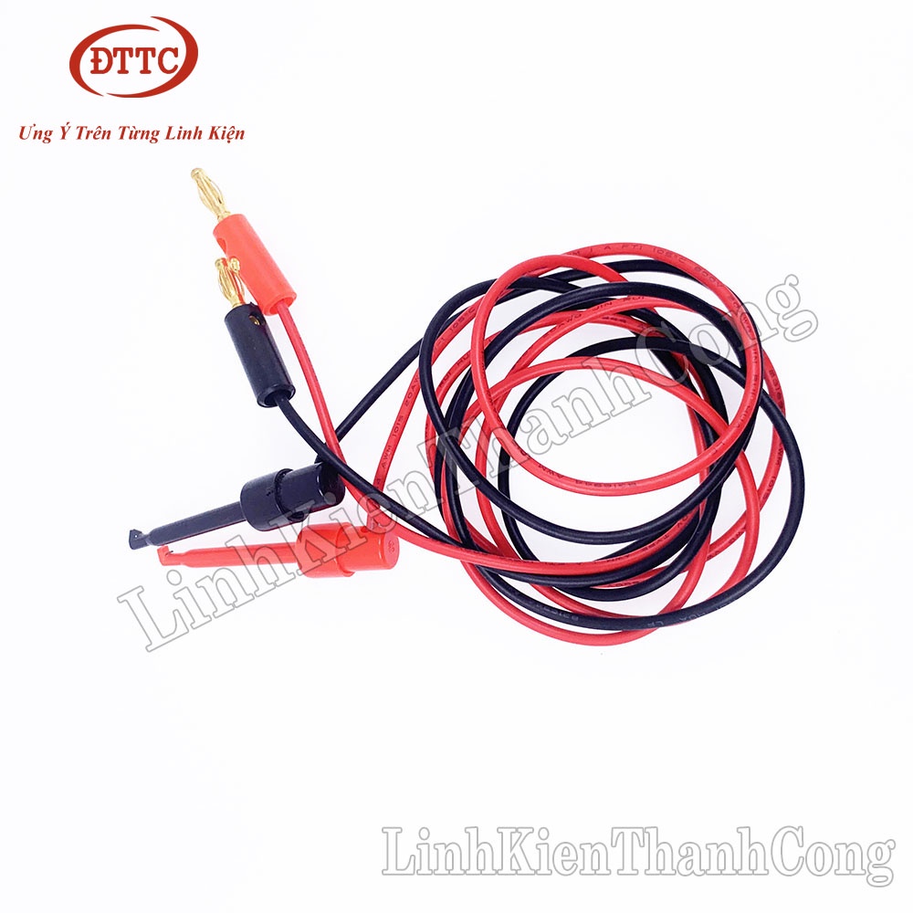 Dây Kẹp Logic – Jack Bắp Chuối Banana Dài 1 Mét Đỏ + Đen