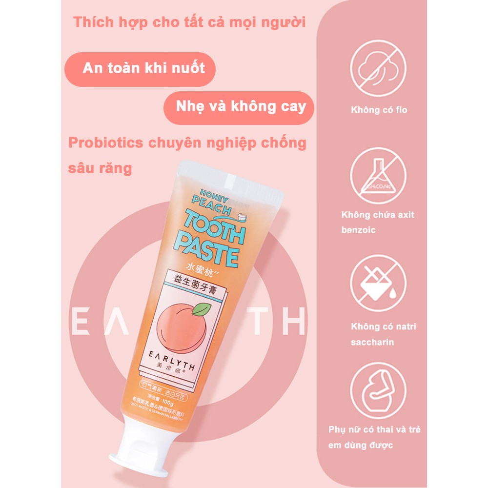 Kem Đánh Răng Earlyth Làm Trắng MAn Toàn Cho Phụ Nữ Mang Thai 100g BOBOTIAO