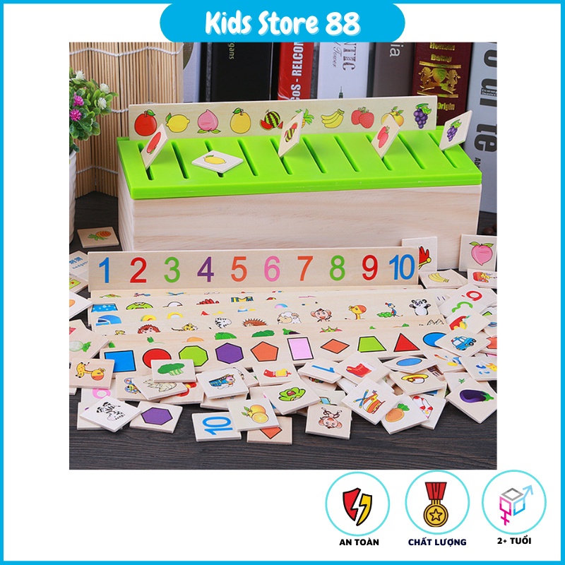 Đồ Chơi Giáo Dục Thẻ Hình Số Theo Chủ Đề Với 8 Thanh Và 80 Thẻ Cho Trẻ Từ 2&gt;6 Tuổi Kids_Store688