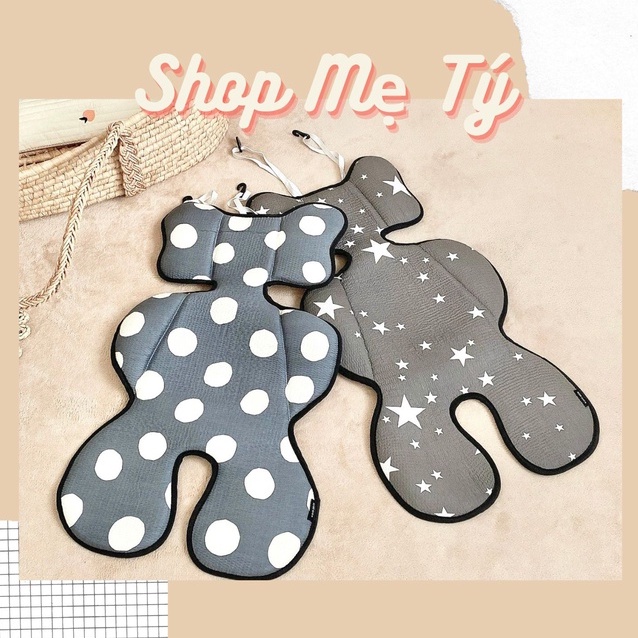 (Mẫu mới) Nệm lót/ Tấm lót điều hòa xe đẩy MONONA cho bé cotton mềm mại, thoáng khí, khi nằm ko bị nhăn, ko xô lệch