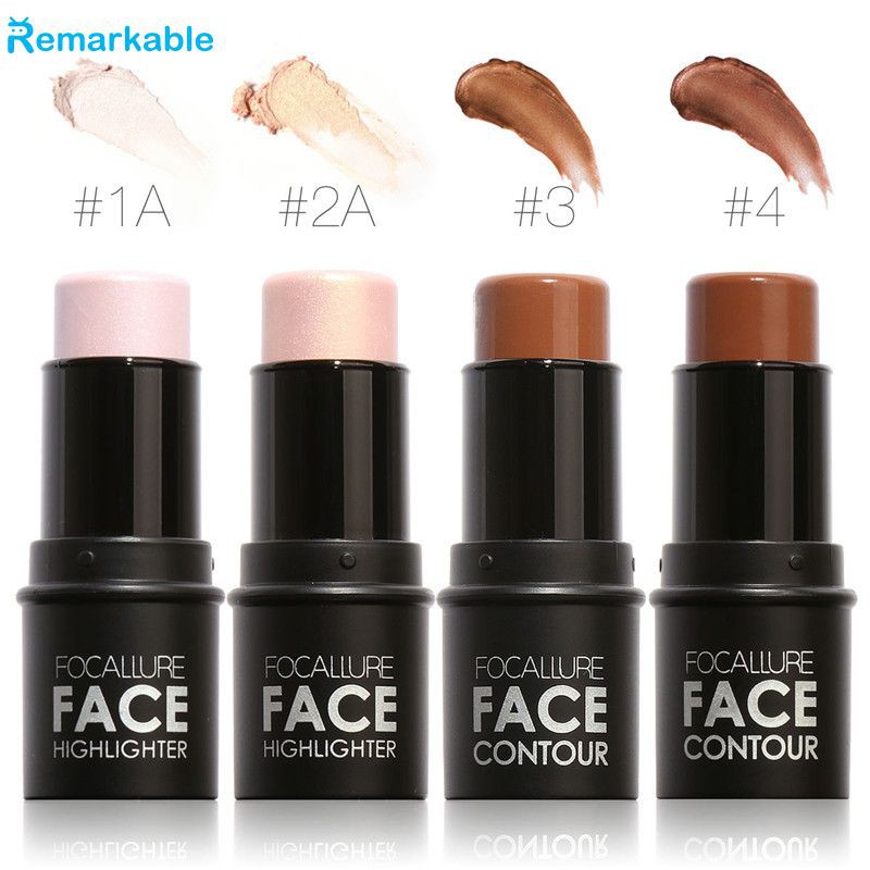 (Hàng Mới Về) Thỏi Kem Bắt Sáng / Tạo Khối Focallure Tông Nhũ Chống Nước