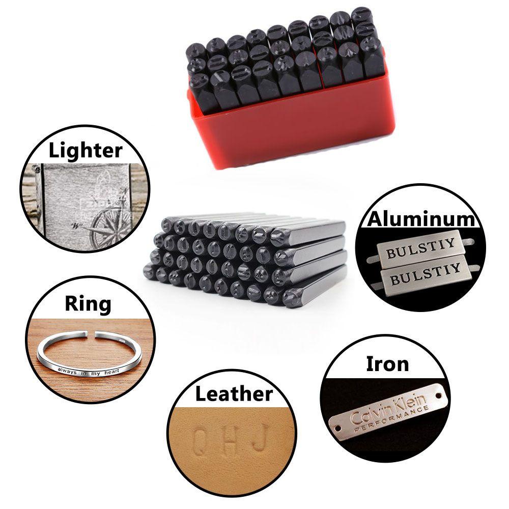 LONTIME Dụng Cụ Đục Lỗ Chữ Cái Tự Động Dùng Làm Đồ Da Thủ Công