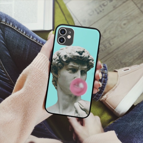Ốp lưng iphone hình Tượng David Thổi Kẹo collage art minimalism  cho SAMSUNG PAP20210770