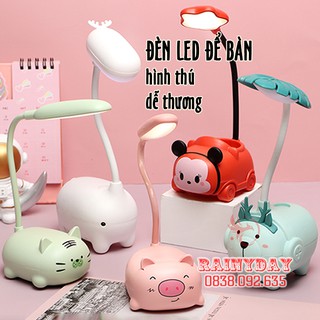 Đèn học led để bàn mini hình thú cute dễ thương pin sạc usb tích điện cho bé đọc sách làm việc chống cận