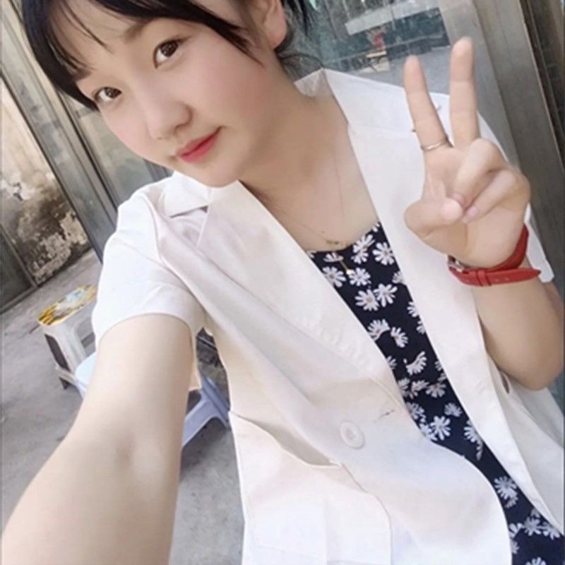 Áo Khoác Vest Mỏng Tay Ngắn Phong Cách Hàn Quốc Thời Trang Mùa Hè Mới Cho Nữ