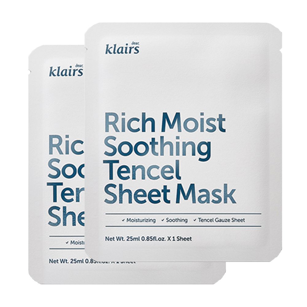 Combo 5 Mặt Nạ Dưỡng Ẩm, Phục Hồi Da Dear Klairs Rich Moist Soothing Tencel Sheet Mask