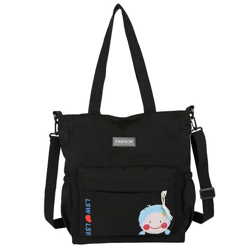 Túi Vải Canvas Đeo Vai Màu Sắc Đơn Giản Thời Trang Dành Cho Nữ