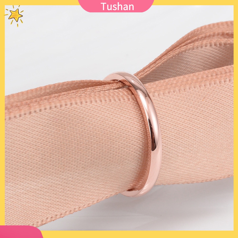 Nhẫn thép titan bóng đơn giản thời trang cho nữ