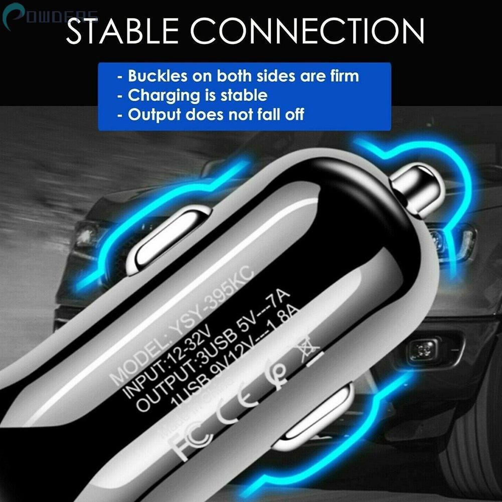 Cục Sạc USB Dự Phòng QC 3.0 Có Đèn Cho Xe Hơi