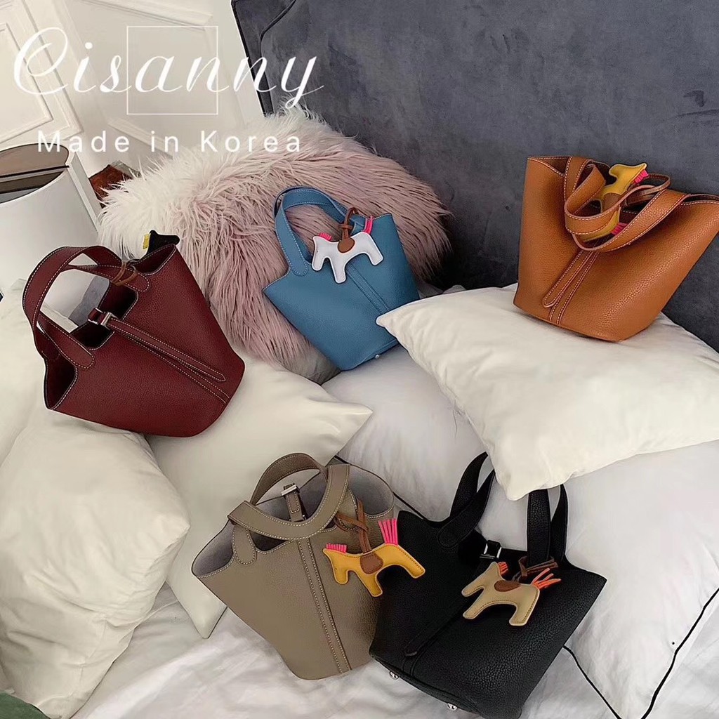 South Korea's Dongdaemun's latest cisanny dish bag fashion women's bucket bag (send pony)