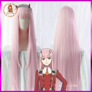 [Có sẵn] Wig/tóc giả cosplay Zero Two 02 002 darling in the franxx màu hồng nhạt 100cm
