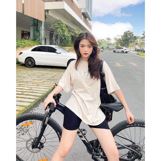 Áo thun BOBUI thiên thần B màu kem, đen xam chuẩn REAL full tag túi
