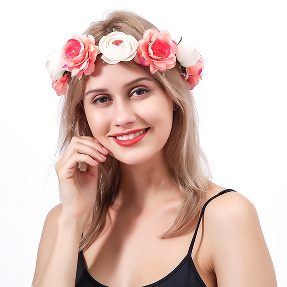 Vòng Hoa Đội Đầu Phụ Kiện Chụp Ảnh Cho Bé Gái