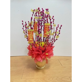 Bình nụ tầm xuân mini để bàn 50x50cm