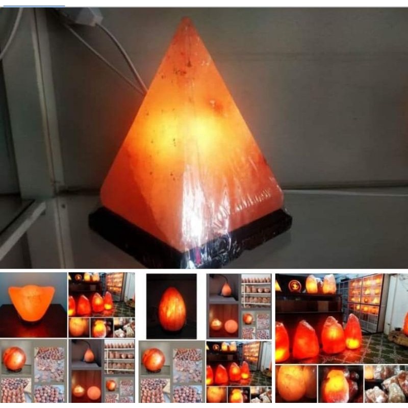 Đèn Đá Muối Himalaya-Chính Hãng Pakistan  +100gr Muối Tắm Hoặc Ăn
