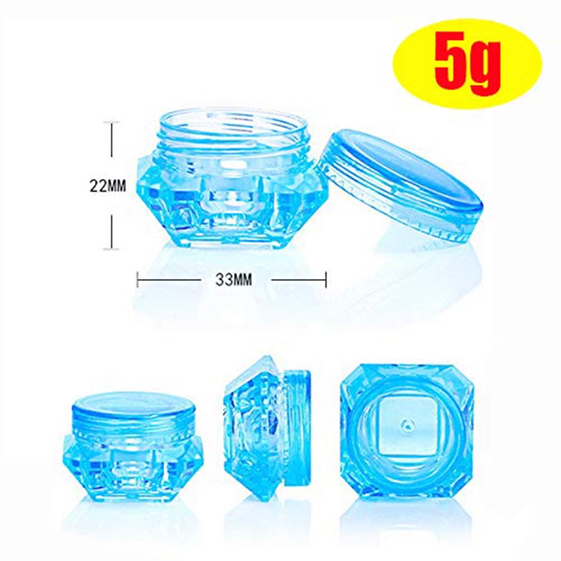 Lọ Nhựa Rỗng Trong Suốt 5g Đựng Mỹ Phẩm / Son Dưỡng Môi / Móng Nghệ Thuật