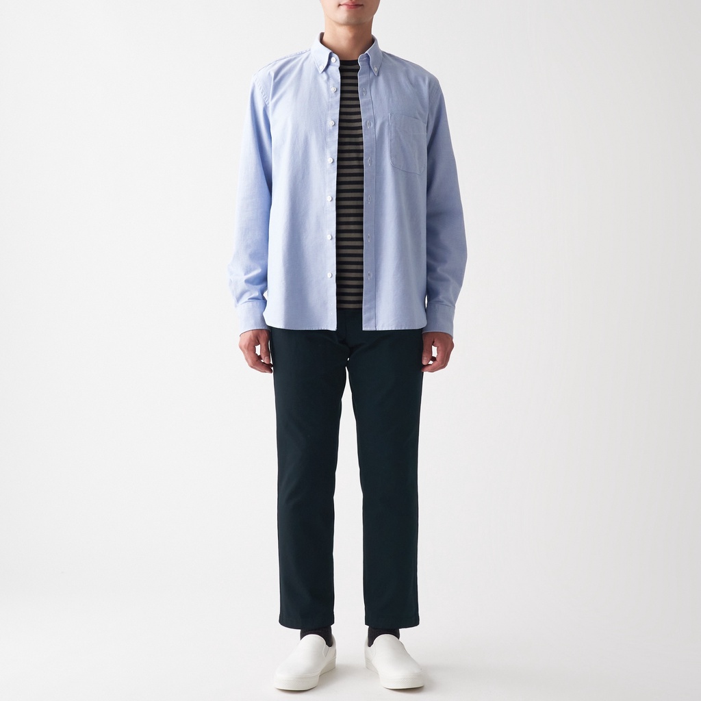 Muji Quần Chino Slim Co Giãn 4 Chiều / Độ Dài Ống 76 Cm