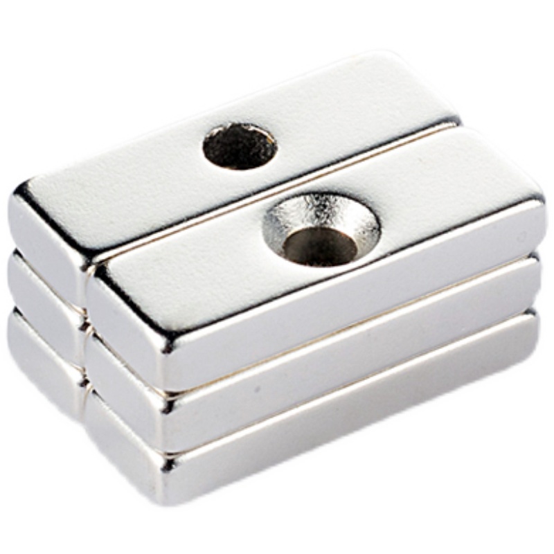 Nam châm đất hiếm 40x10x5 lỗ 5 ( set 4 viên ), nam châm vĩnh cửu siêu từ tính
