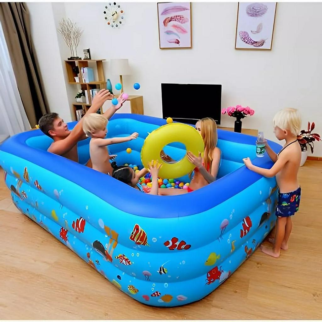 Phao bơi cho bé, Bể Bơi Tắm Cho Bé 2m1, 1m8, 1m5 dày dặn, bền đẹp - Món Quà Tuyệt Vời Cho Các Bé