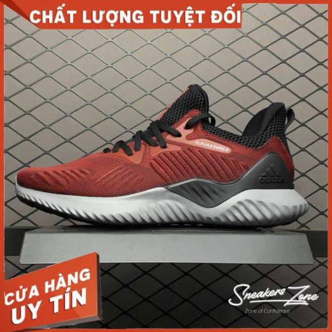 (FREE SHIP + HỘP + QUÀ) Giày thể thao sneaker nam nữ ALPHABOUNCE Beyond 2018 Đỏ đậm siêu đẹp cho nam và nữ
