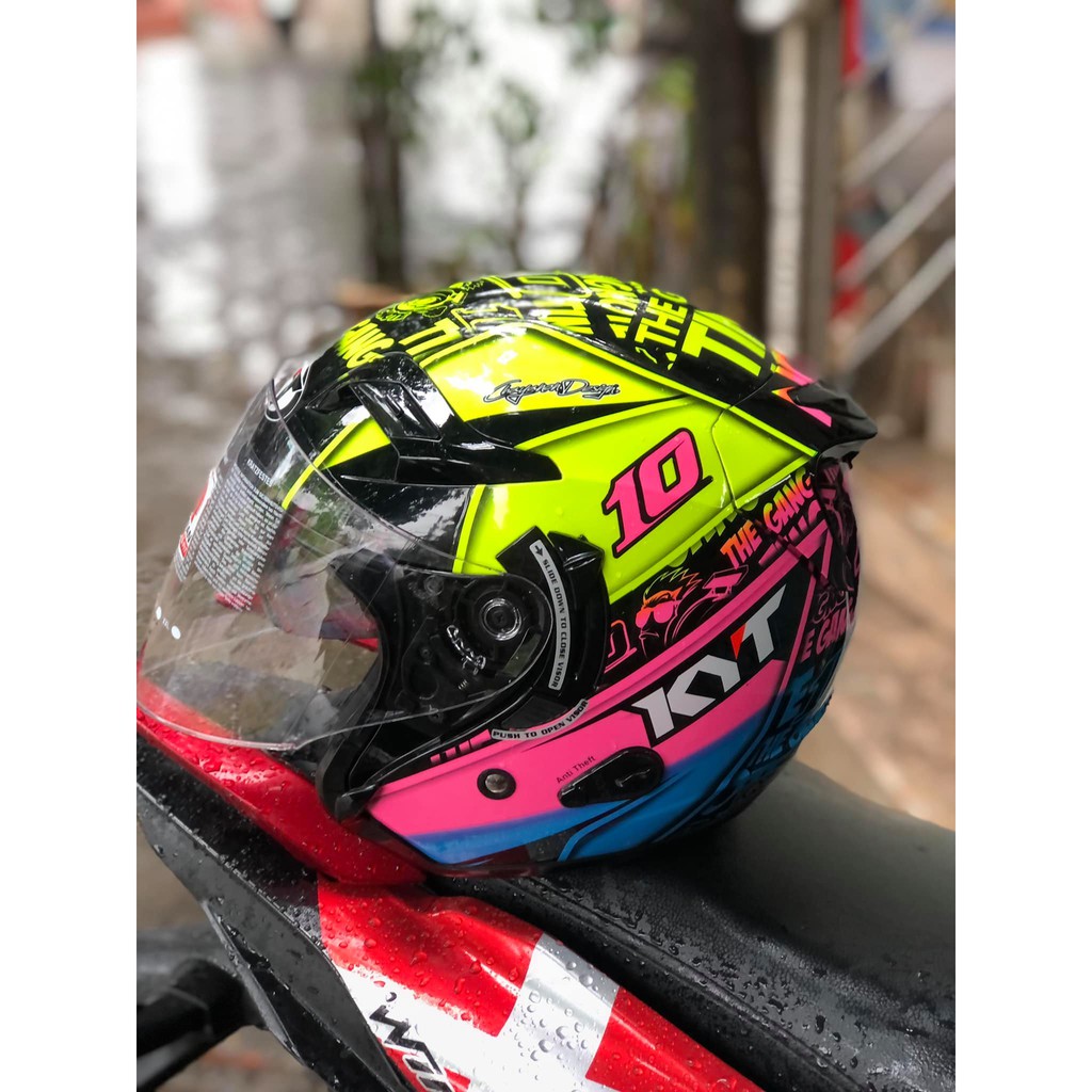 Mũ Bảo Hiểm KYT 3/4 2 Kính Hãng