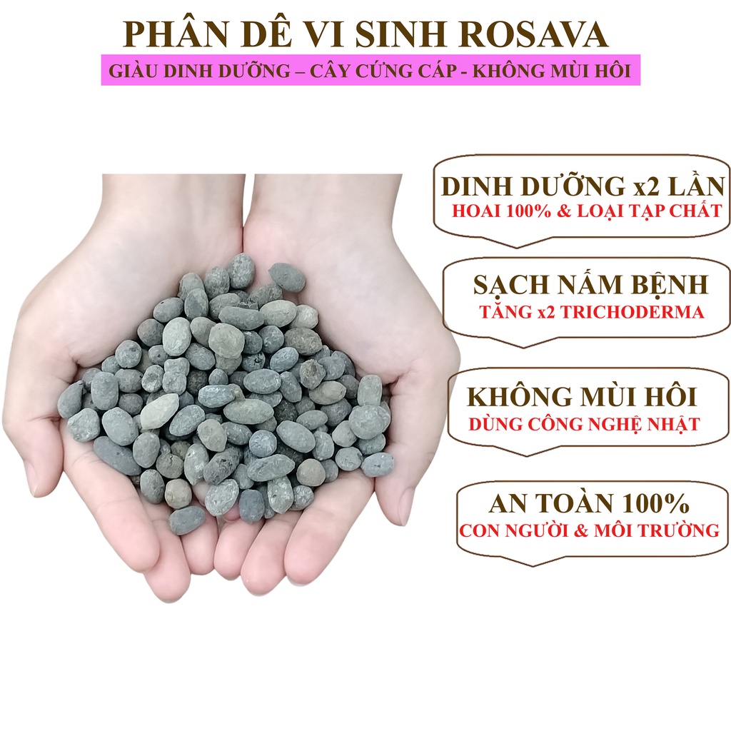 Phân dê trồng lan túi lưới 30cm ROSAVA đã qua xử lý bằng công nghệ Nhật chuyên bón hoa lan