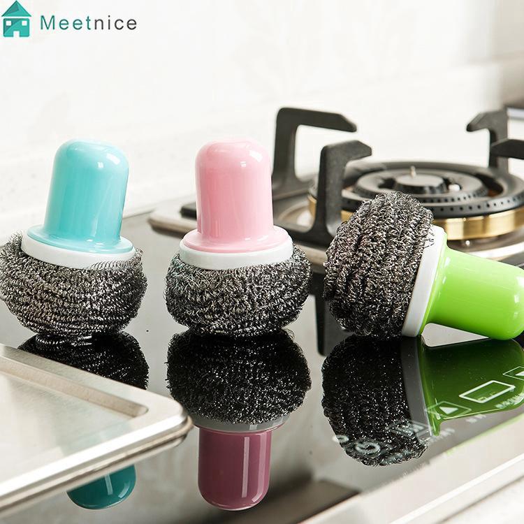 Dụng cụ chà rửa xoong nồi bằng thép không gỉ