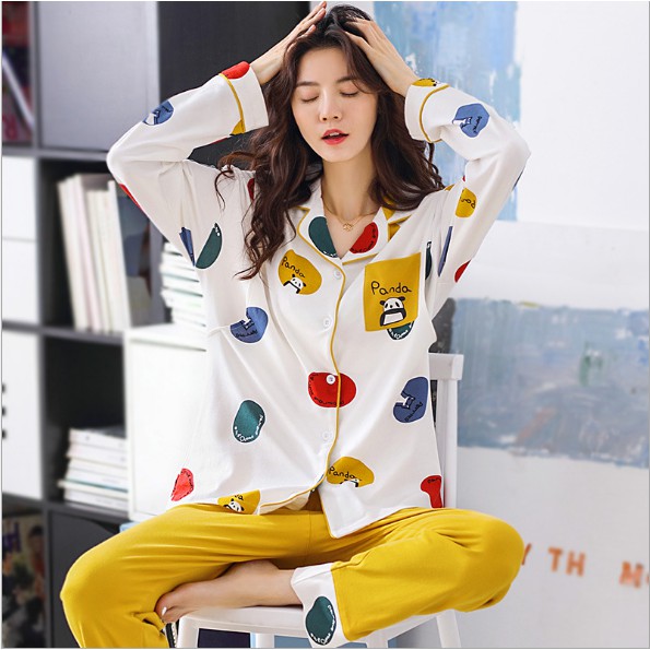 Bộ Đồ Bầu Và Sau Sinh Dài Tay Azuno AZ1911 Mặc Nhà Cao Cấp 100% Cotton