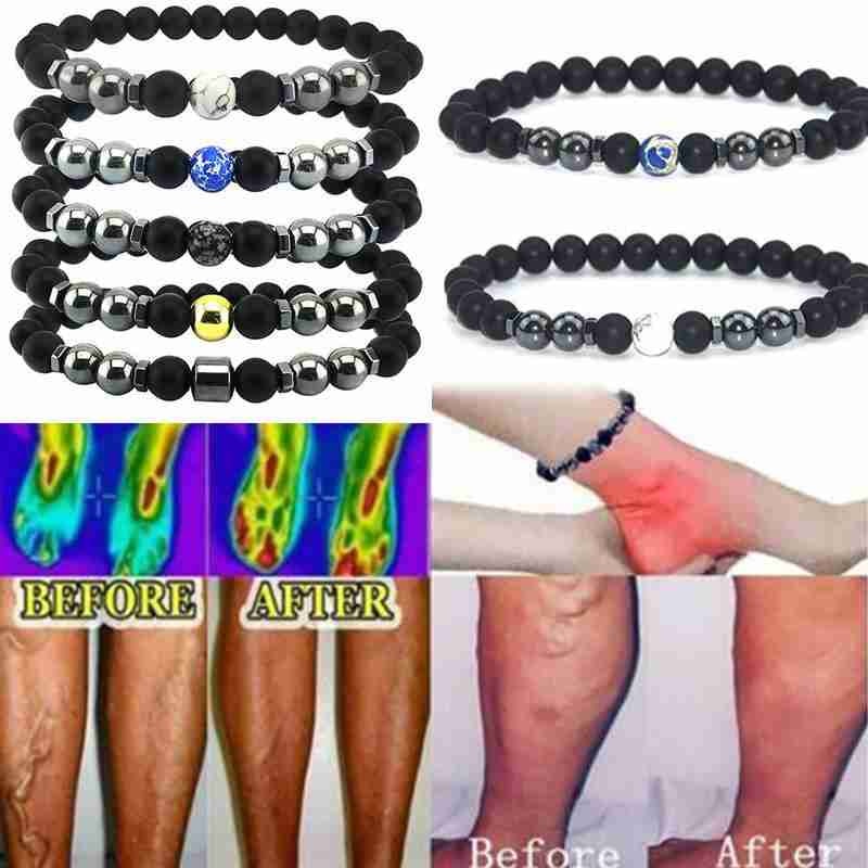 Vòng Đeo Chân Bằng Đá Obsidian Màu Đen Chống Sưng Có Thể Điều Chỉnh Giúp Giảm Cân