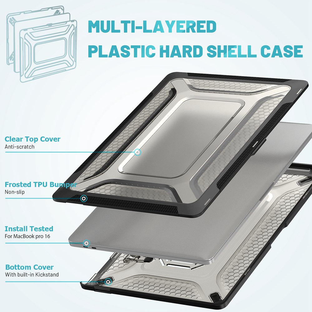 Ốp Bảo Vệ Máy Tính Bảng Bằng TPU Mạ Điện Mỏng Có Giá Đỡ Cho Mac Book Air Pro 13 16 Inch 2020 2018 2019
