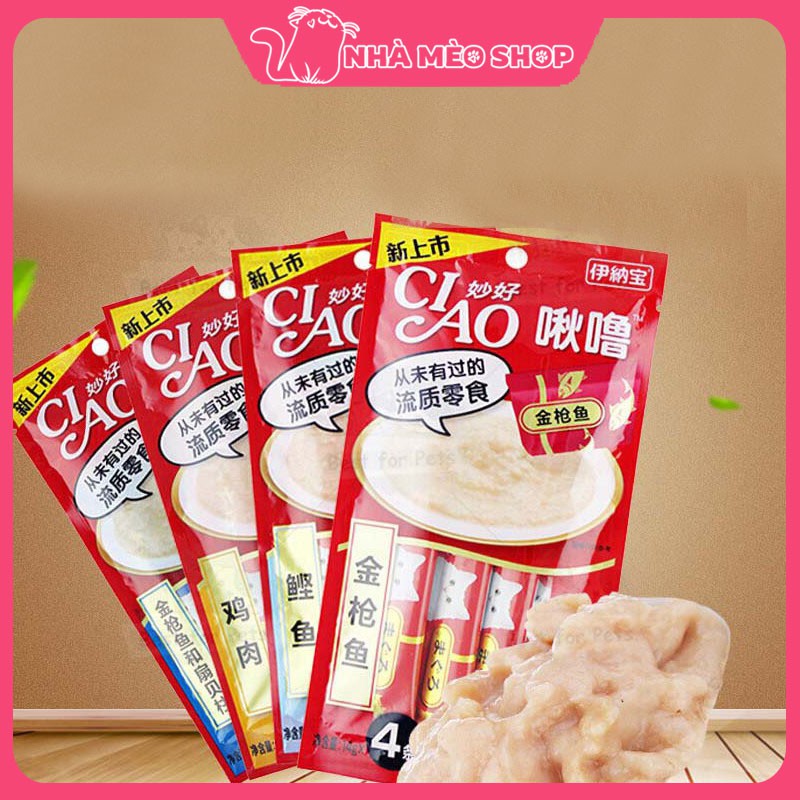Súp thưởng mèo Ciao Churu_Nhà Mèo Shop