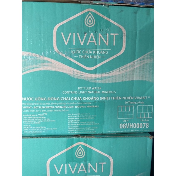 Nước Uống Vivant Chứa Khoáng Thiên Nhiên Nhẹ 500ml