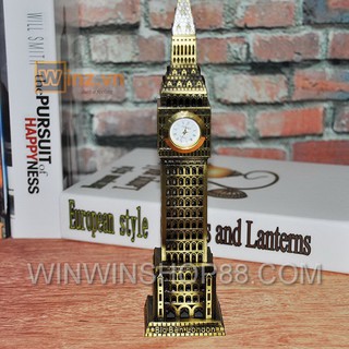 Mô hình đồng hồ Big Ben cao 23 cm (màu vàng rêu) - Muasamhot1208