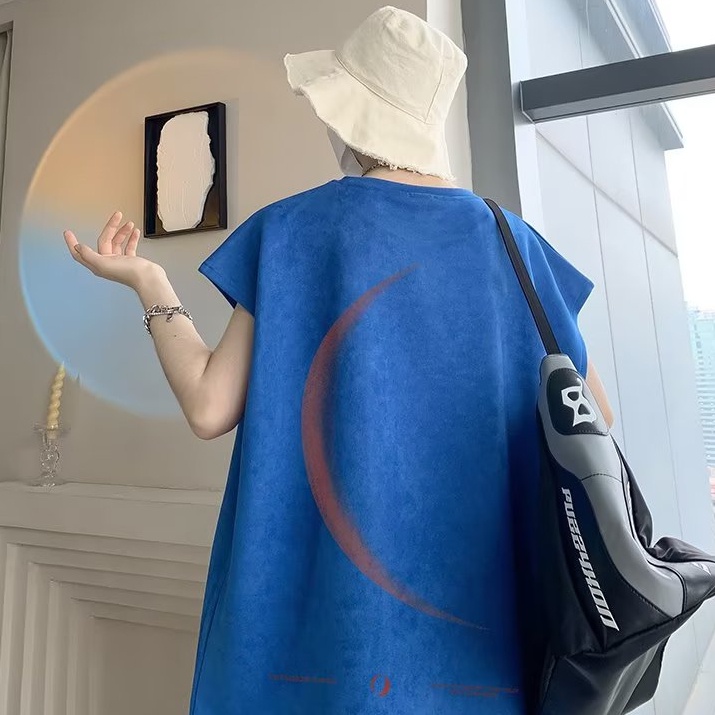 Áo Thun Không Tay Cổ Tròn In Chữ Ba Chiều Đơn Giản Thời Trang Xuân Hè Mới Dành Cho Nam