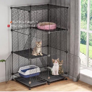 CHUỒNG QUÂY CHO PET-KIỂU CHUỒNG LƯỚI NAN DÀY KÈM KHAY VỆ SINH ❌ VÔ CÙNG TIỆN LỢI