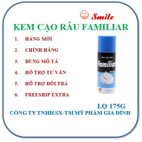 combo 12 Kem Cạo Râu Familiar 360g Nguyên Liệu Làm Slime