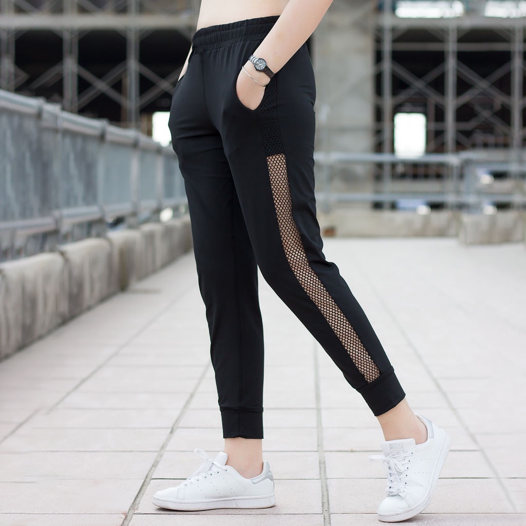 Quần Jogger thể thao Gladimax Phối lưới mềm, mịm mặc đi tập, đi chơi,...