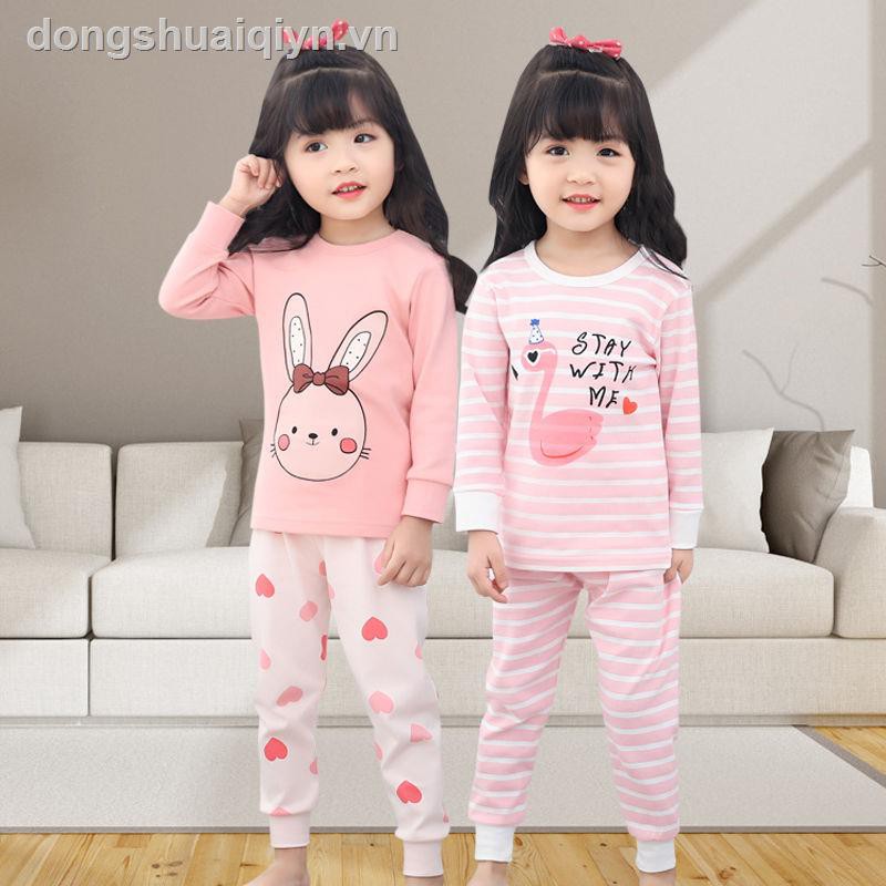 Bộ Đồ Ngủ Pijama Dài Tay Vải Cotton Cho Bé