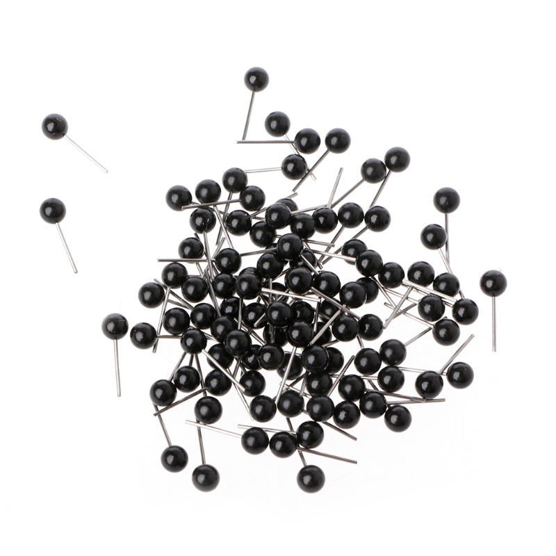 100 Mắt Kính 4-14mm Bằng Vải Nỉ Đính Hạt Đen Làm Búp Bê Thủ Công