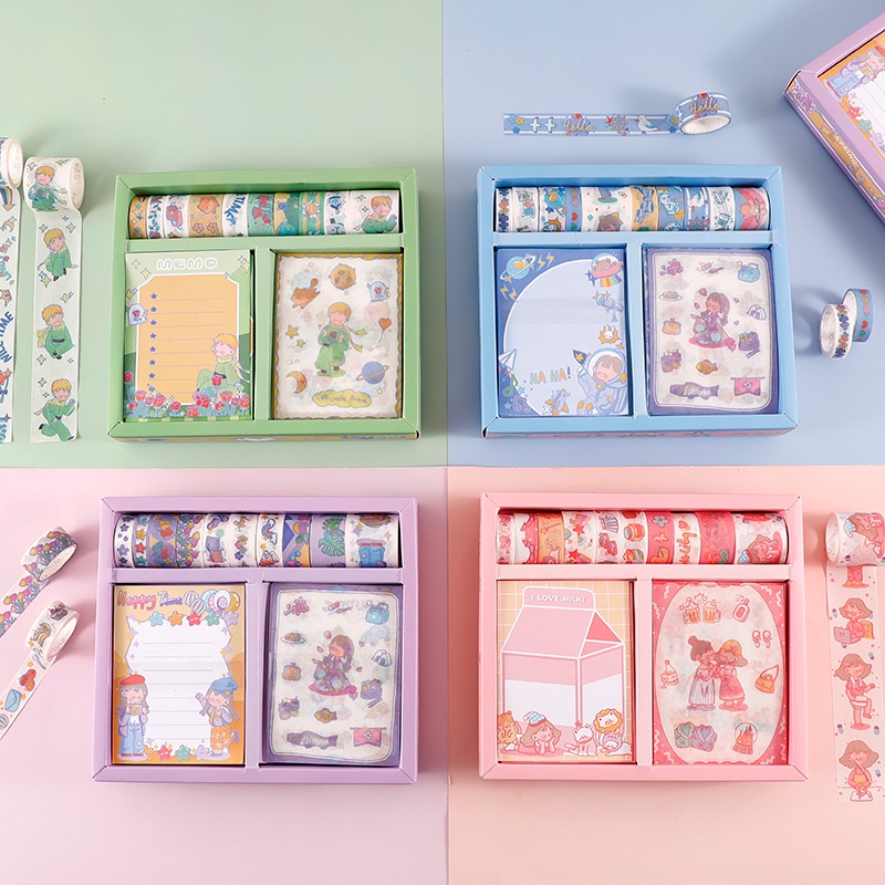 Set Băng Keo Dán Trang Trí Sổ Tay Dễ Thương Sáng Tạo