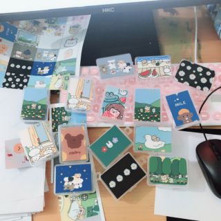 Hộp mini đựng đồ dùng dán hình dễ thương