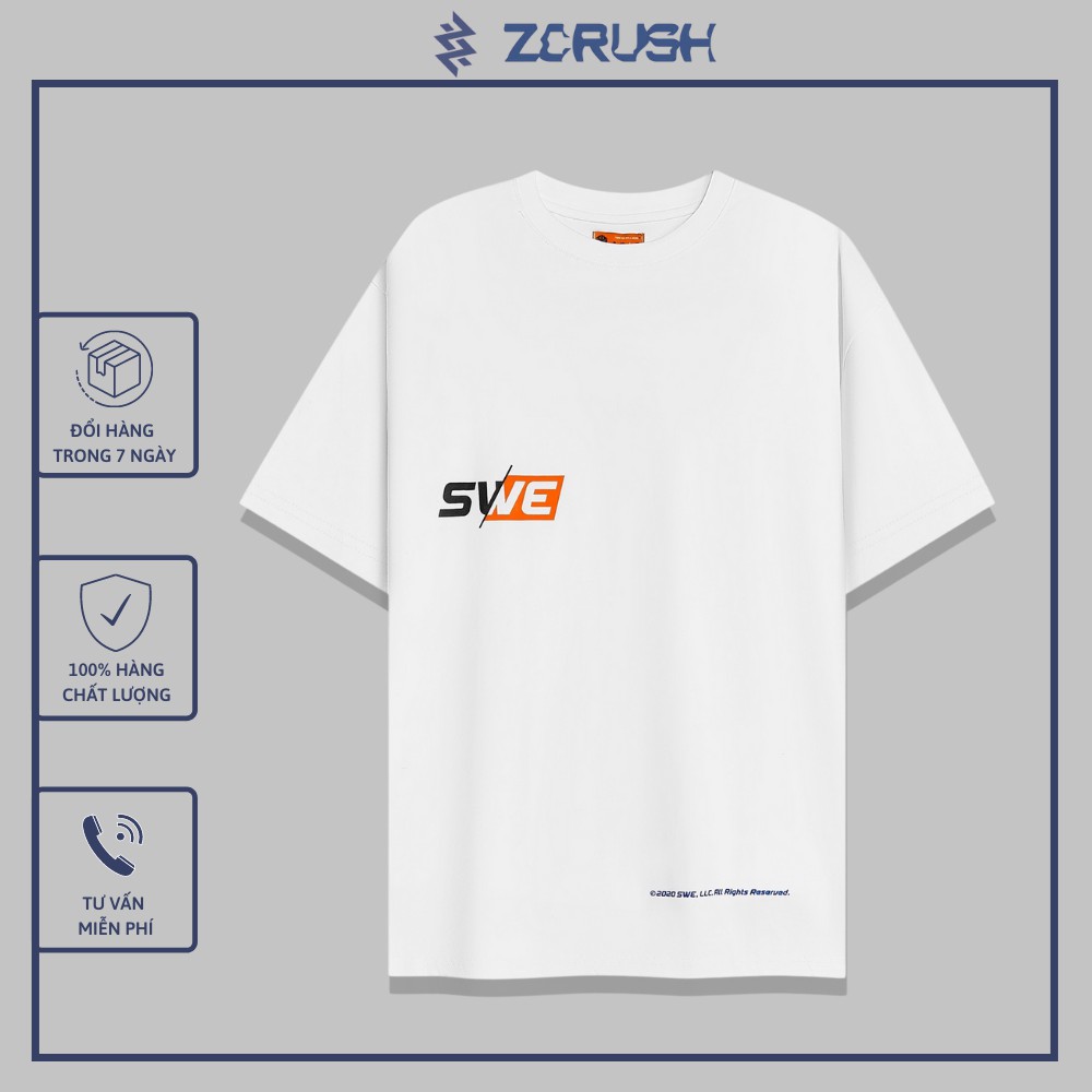 Áo Thun Nam Tay Lỡ [ZCrush] Áo Phông Nam Nữ Unisex Chất Cotton Thun Full Tag Swe Chính Hãng