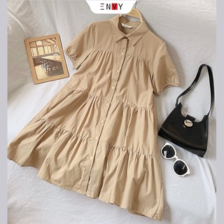 Đầm babydoll cotton ENVY D125 tay ngắn dễ thương