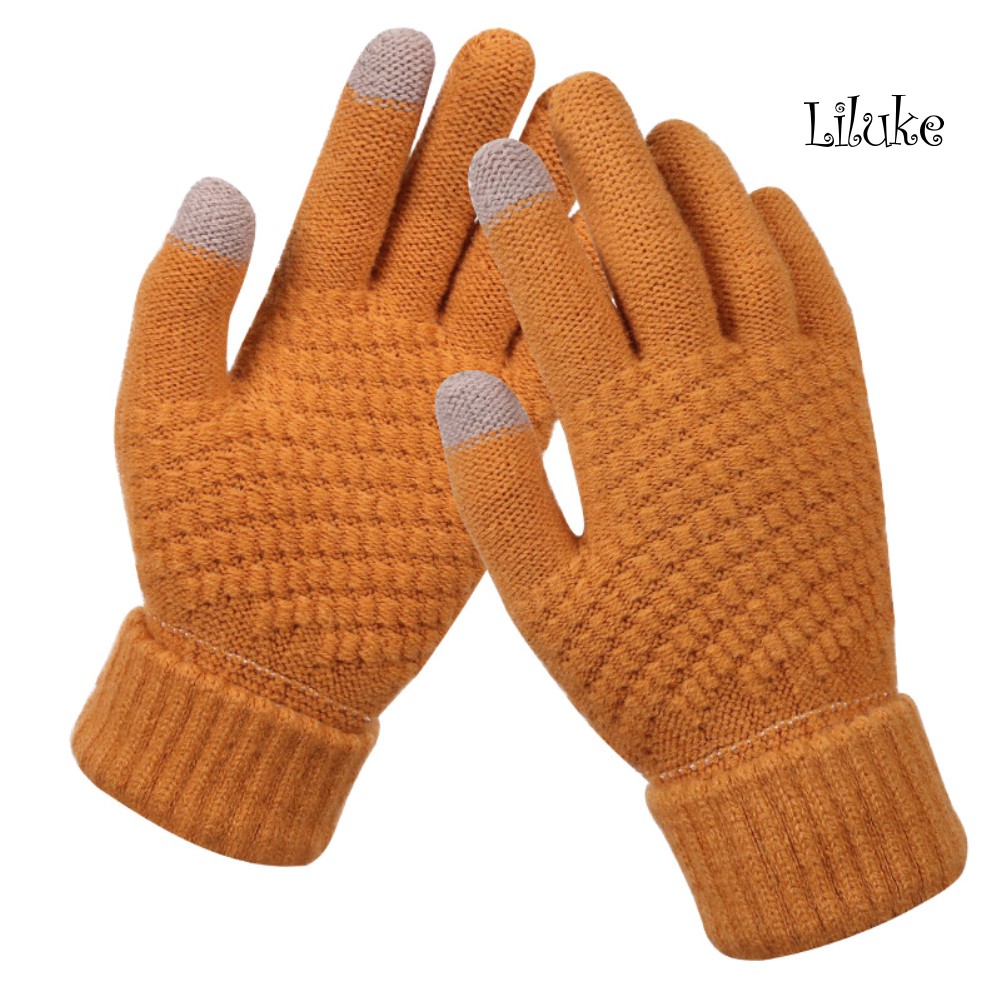 Găng Tay Dệt Kim Mềm Mại Ấm Áp Có Thể Dùng Màn Hình Cảm Ứng