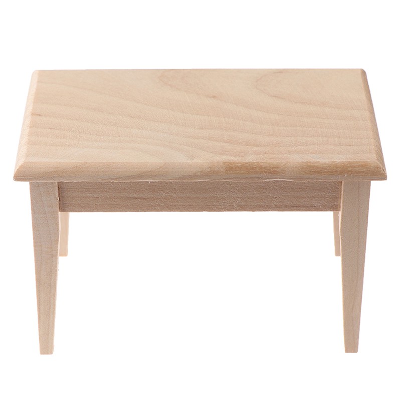 Bàn Gỗ Hình Chữ Nhật Tỉ Lệ 1 / 12 Trang Trí Nhà Búp Bê