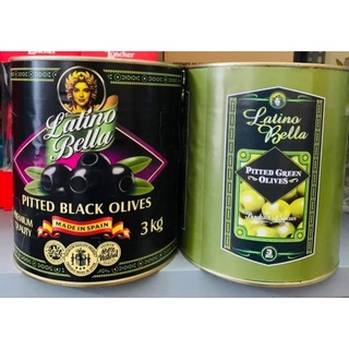 Quả OLIU XANH/ ĐEN TÁCH HẠT NGÂM HIỆU LATINO BELLA 3KG/ HỘP